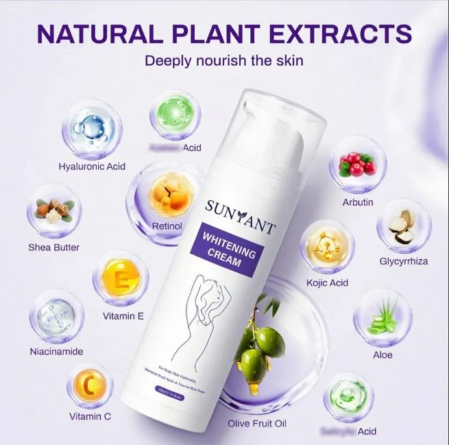 Private Label Brightening Body Cream for Underarms, Knees, Elbows, and Thighs