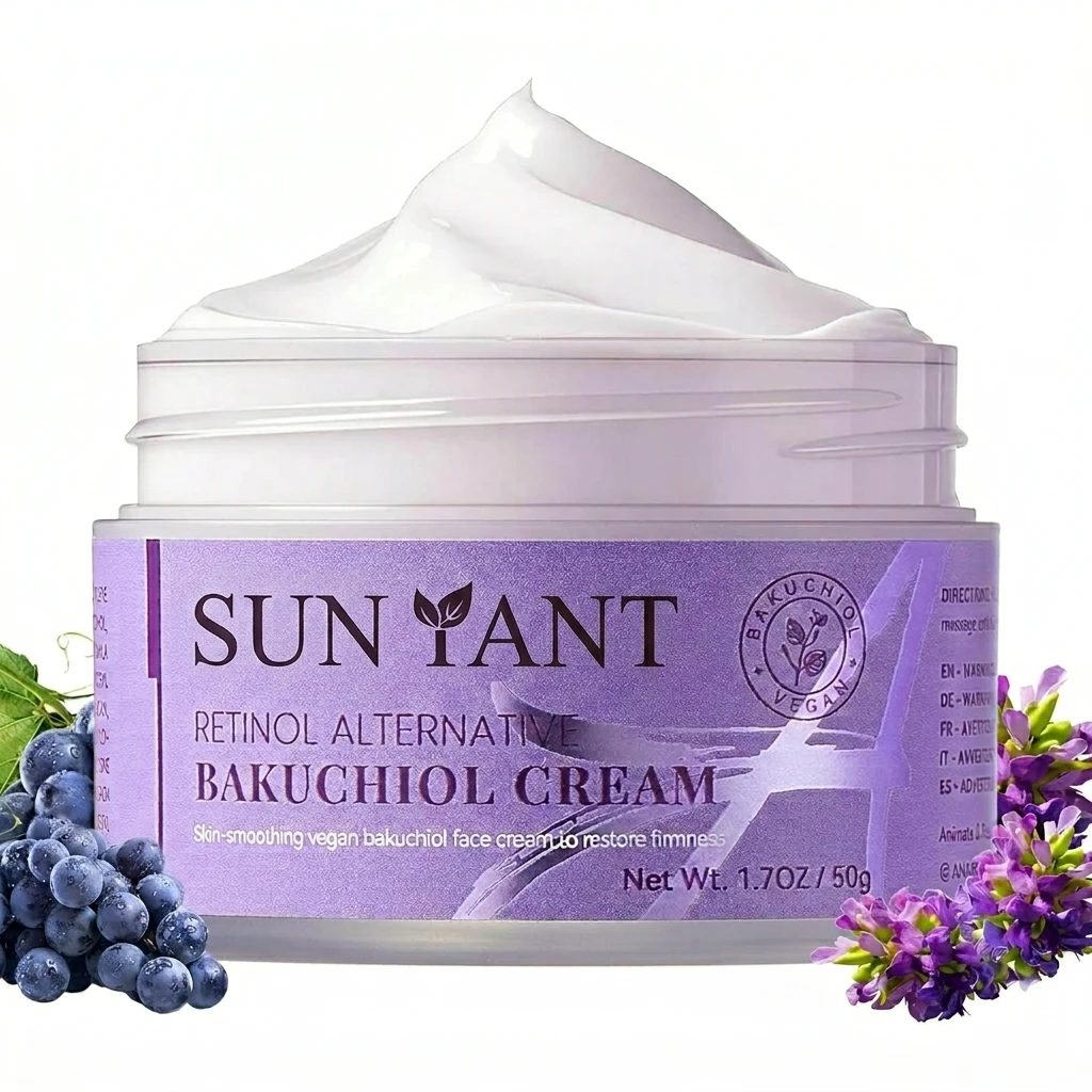 Bakuchiol Face Cream for Women - Natural Retinol Alternative Anti-Aging Moisturizer