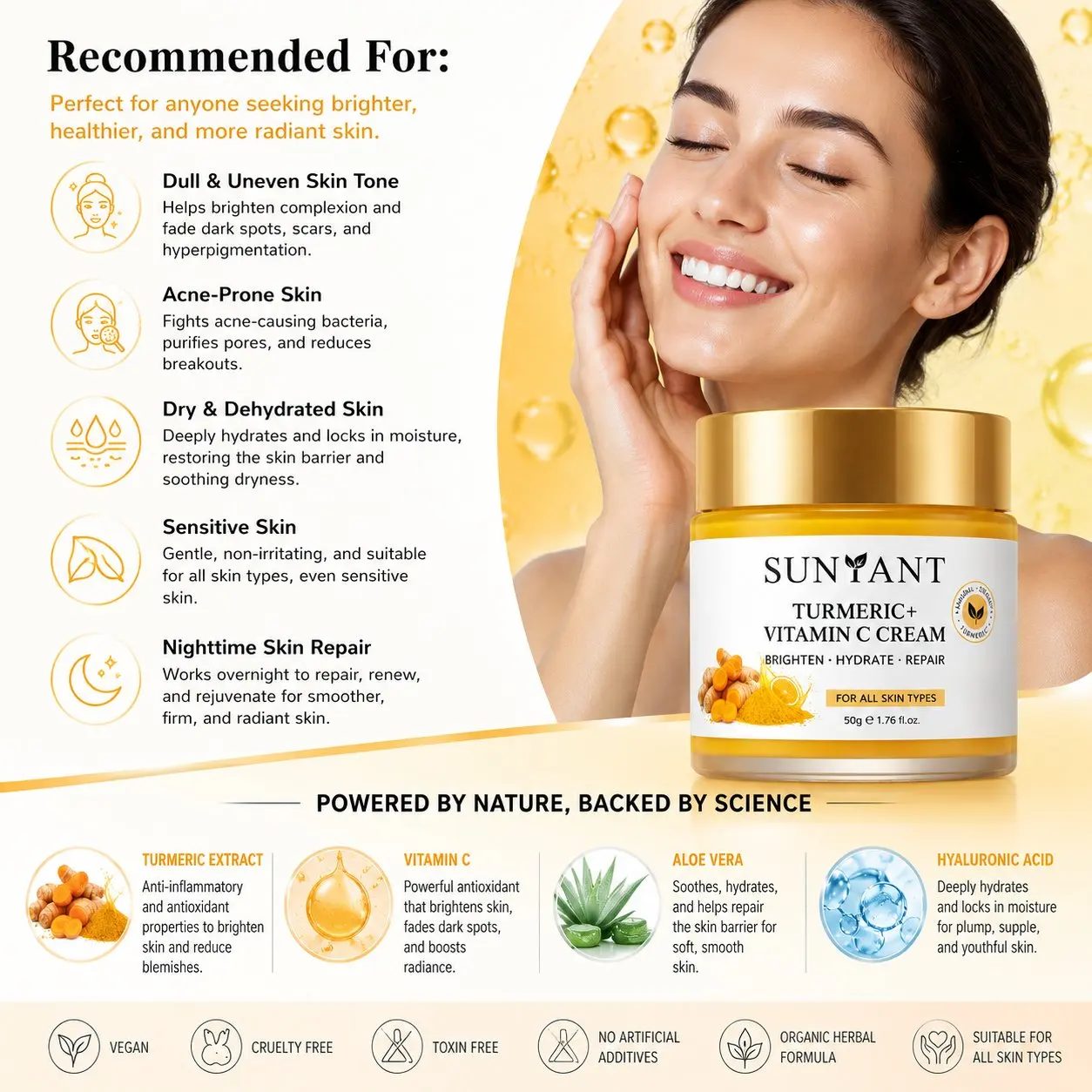 Turmeric Vitamin C Glow Moisturizing Face Cream